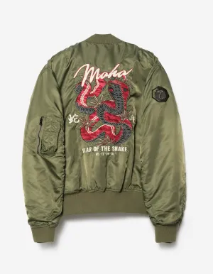 6089 Year of the Snake MA1 Flight Jacket Olive OG-107F