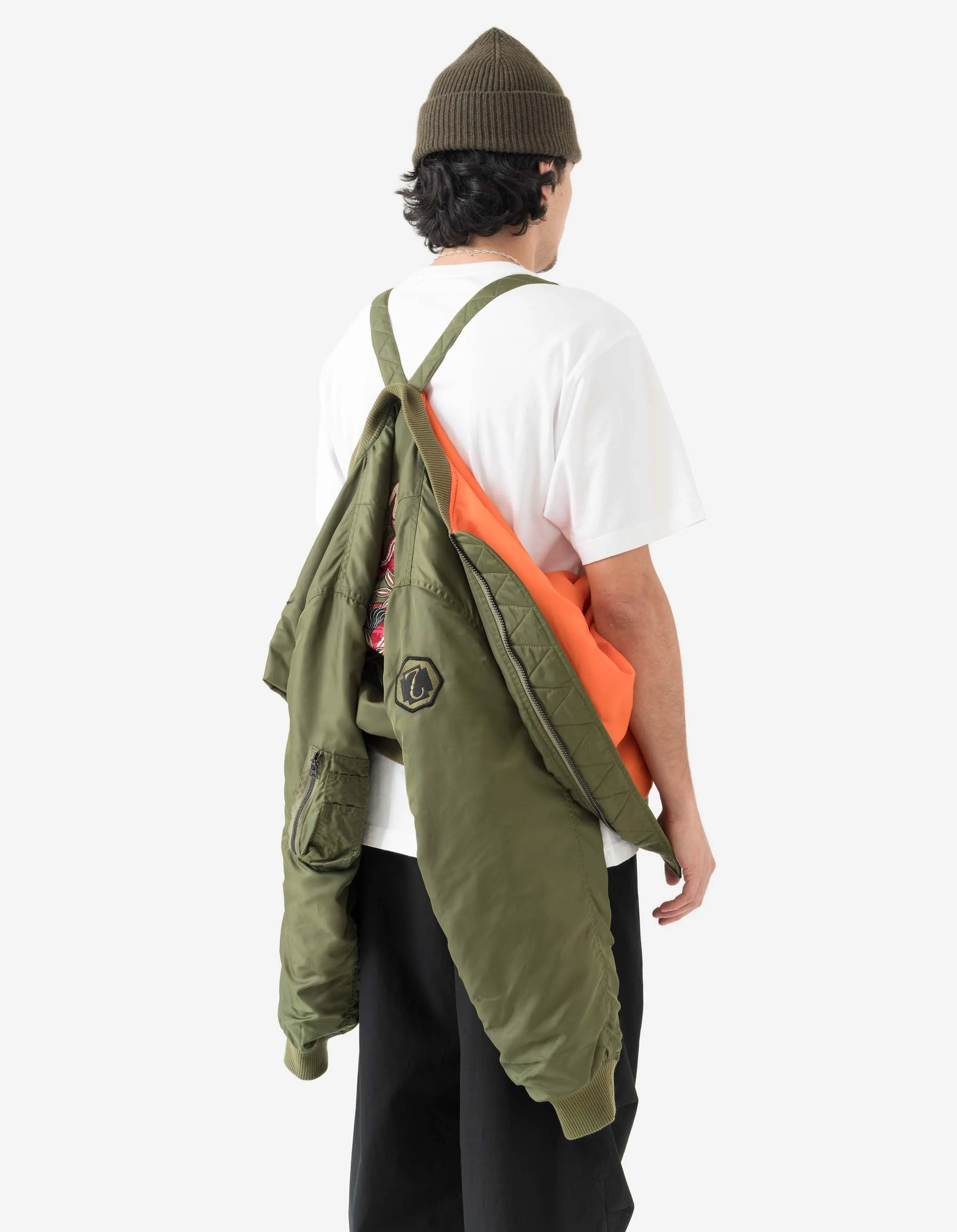 6089 Year of the Snake MA1 Flight Jacket Olive OG-107F