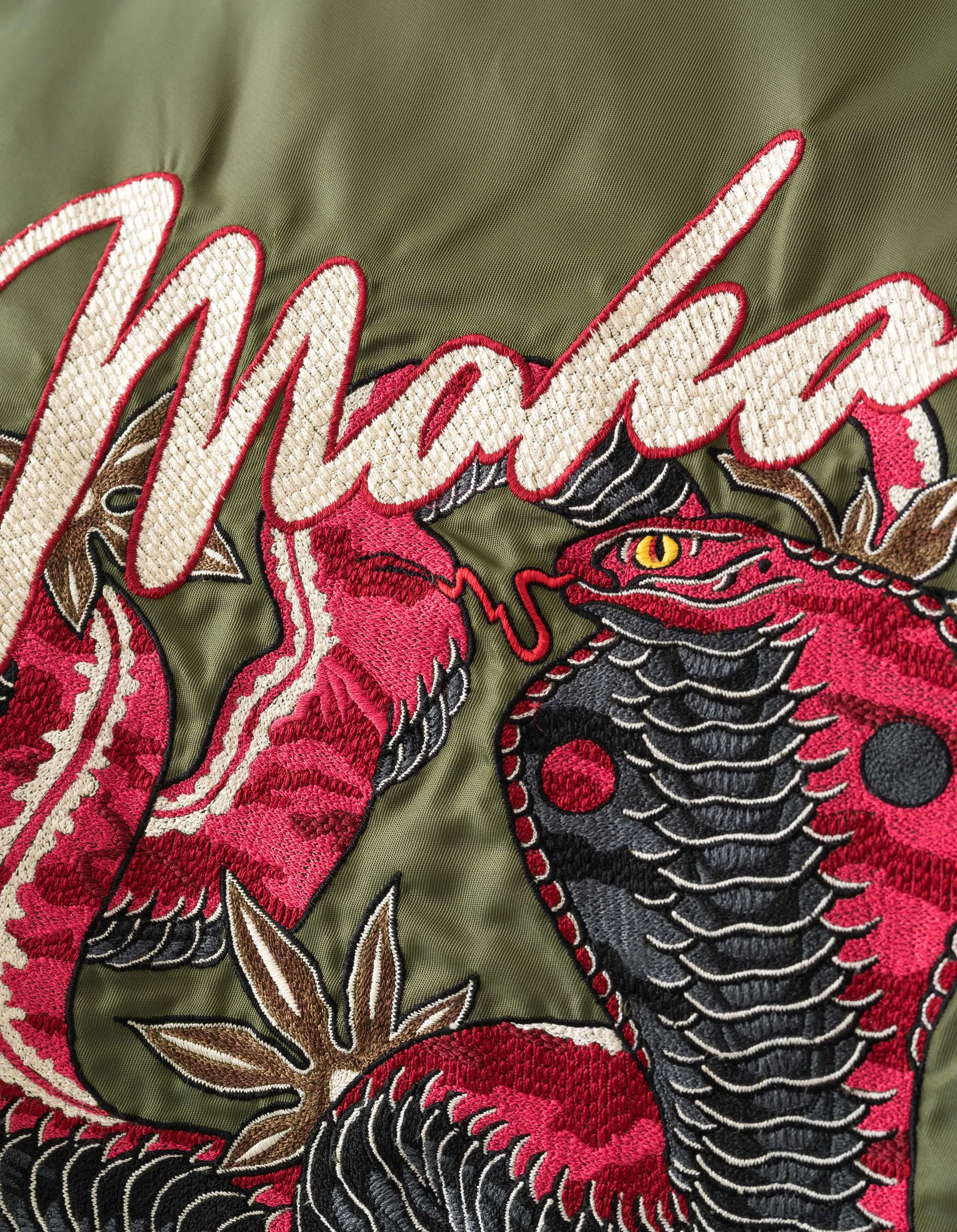 6089 Year of the Snake MA1 Flight Jacket Olive OG-107F