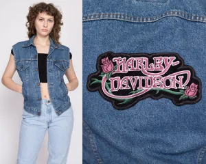 80s Levi's Denim Harley Davidson Vest - XS to Small