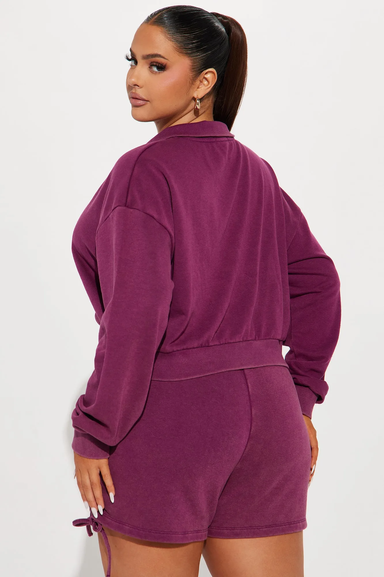 A Flight Away Lounge Zip Up Jacket - Purple