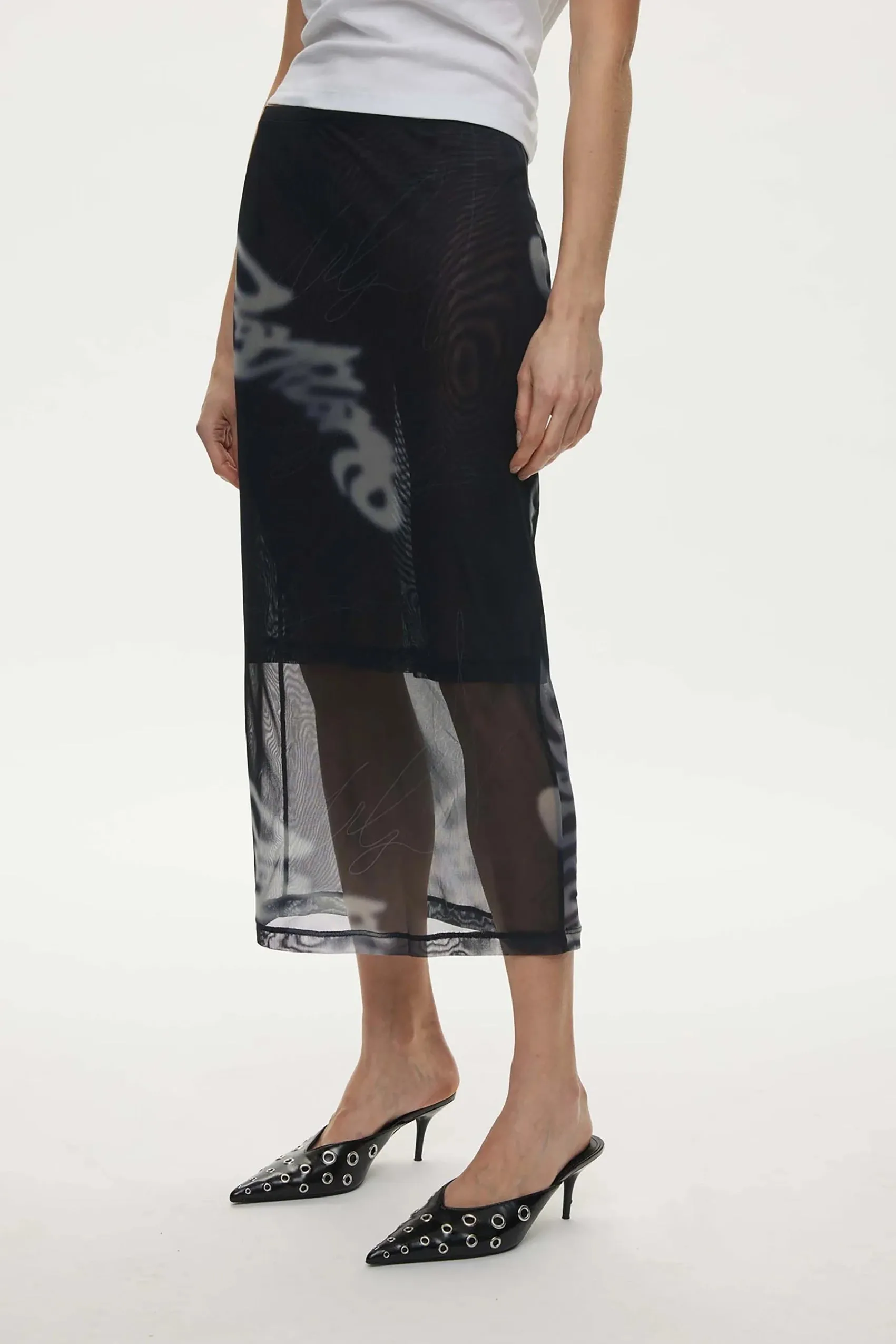 Alicia Skirt Navy Scrible