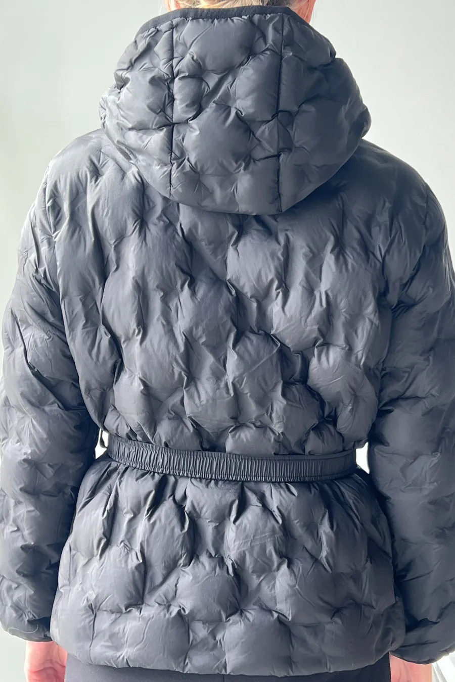 Belted Black Puffer Jacket