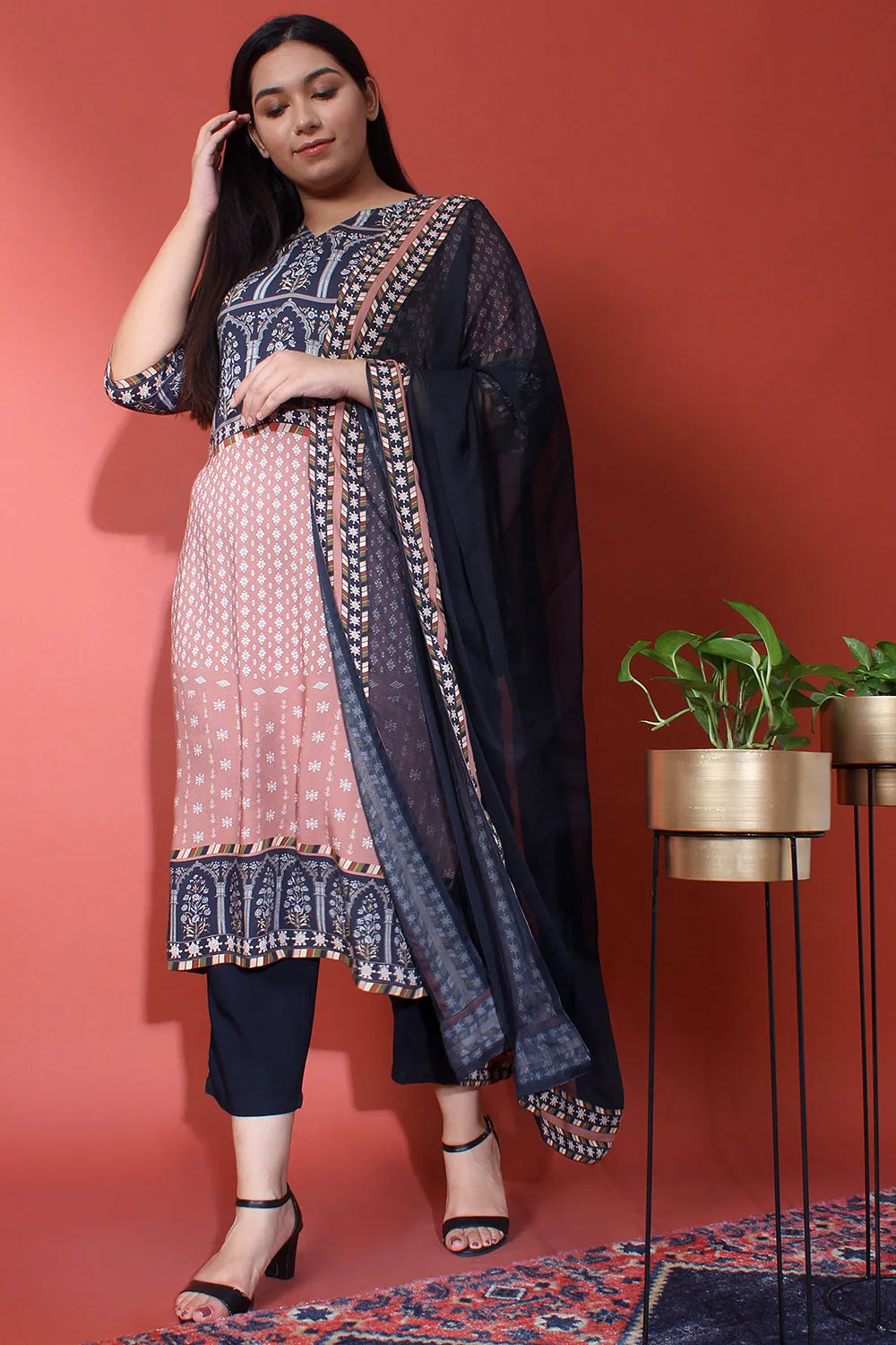 Black Chiffon Dupatta