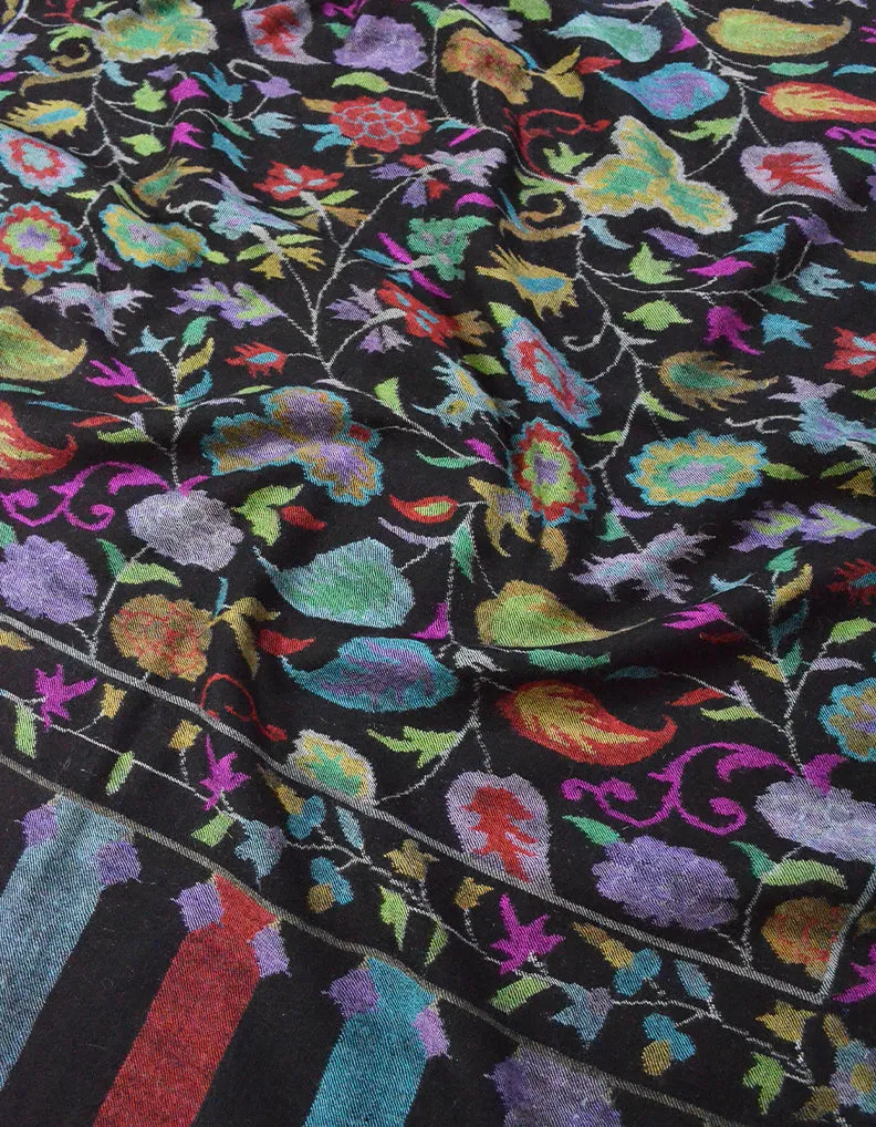 Black kani Pashmina Stole 7260