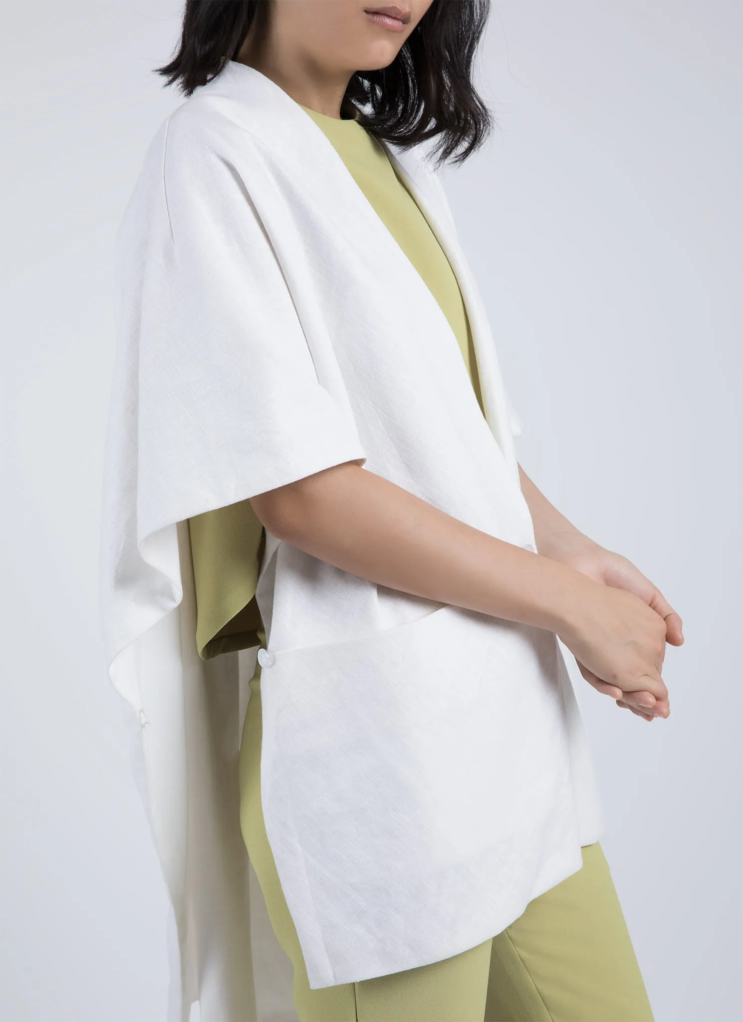 Bloom Dolman Pocket Jacket - White
