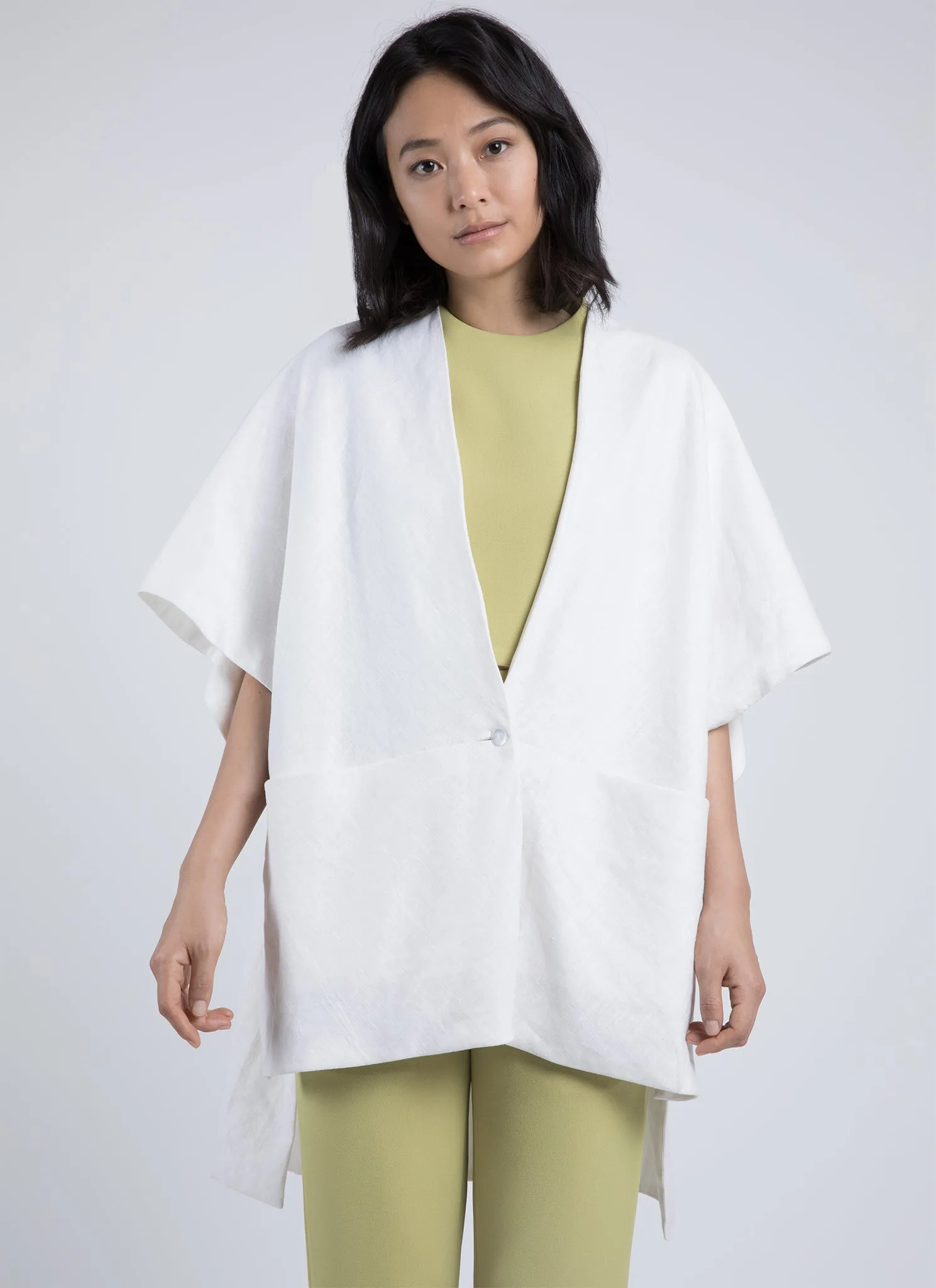 Bloom Dolman Pocket Jacket - White