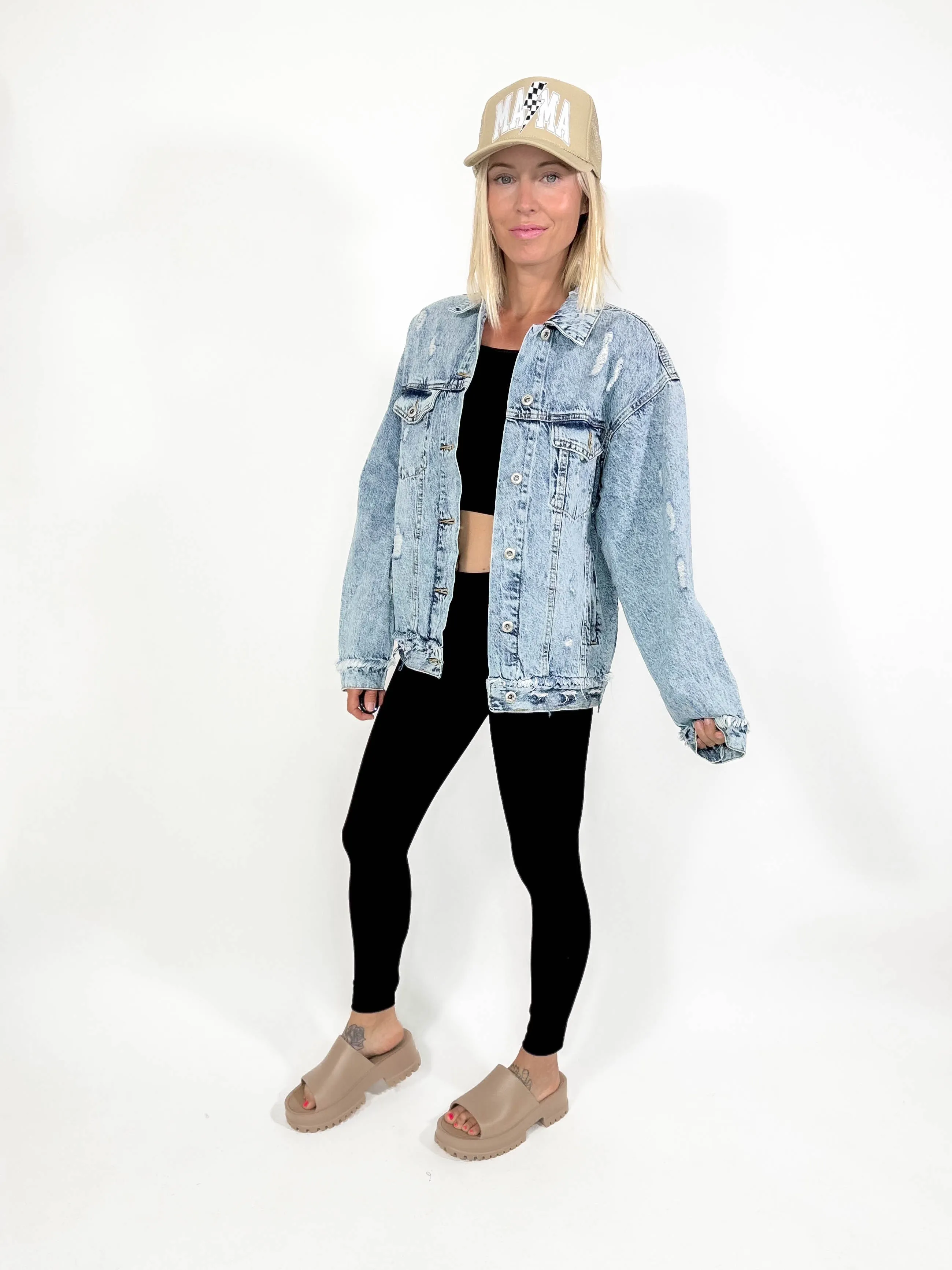 California Oversized Denim Jacket- LIGHT