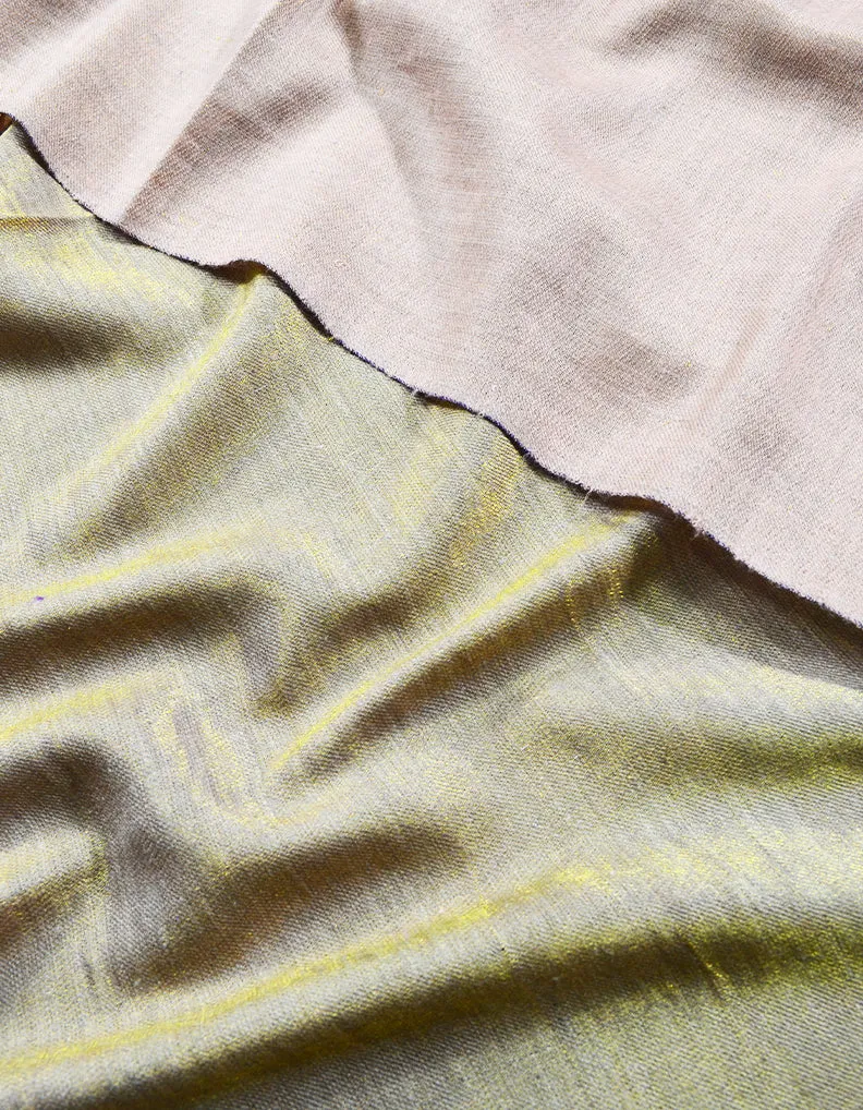 champagne Zari Reversible Pashmina stole 8016