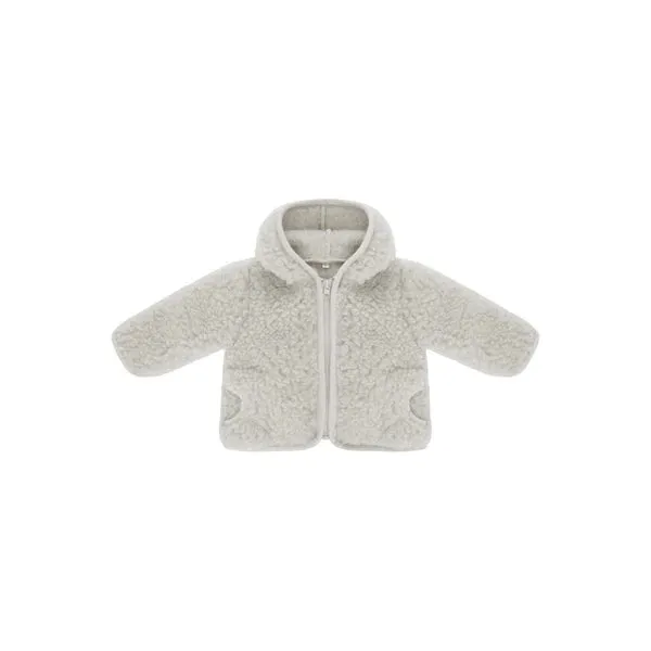 coat jacket sherpa - grey