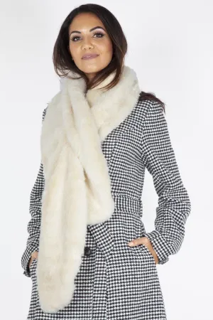 Cream Faux Fur Stole