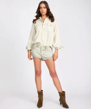 Everyday Denim Shirt - Antique White-One Teaspoon