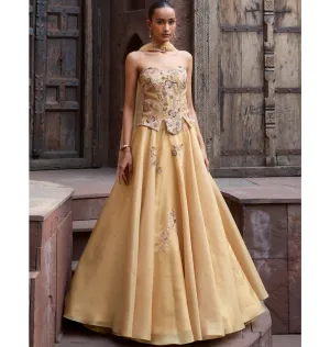 Gilded Grace Corset & Lehenga Set