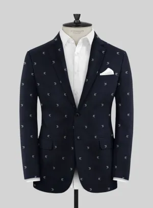 Italian Blue Fish Wool Jacket