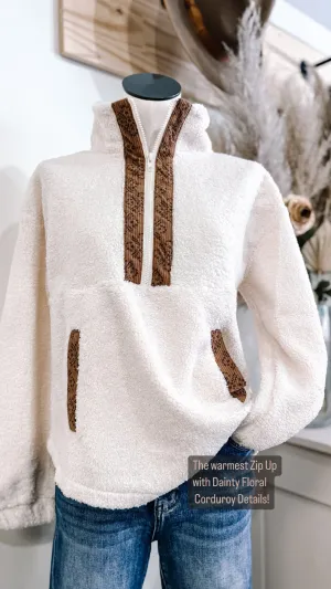 Loren Half Zip Sherpa Pullover