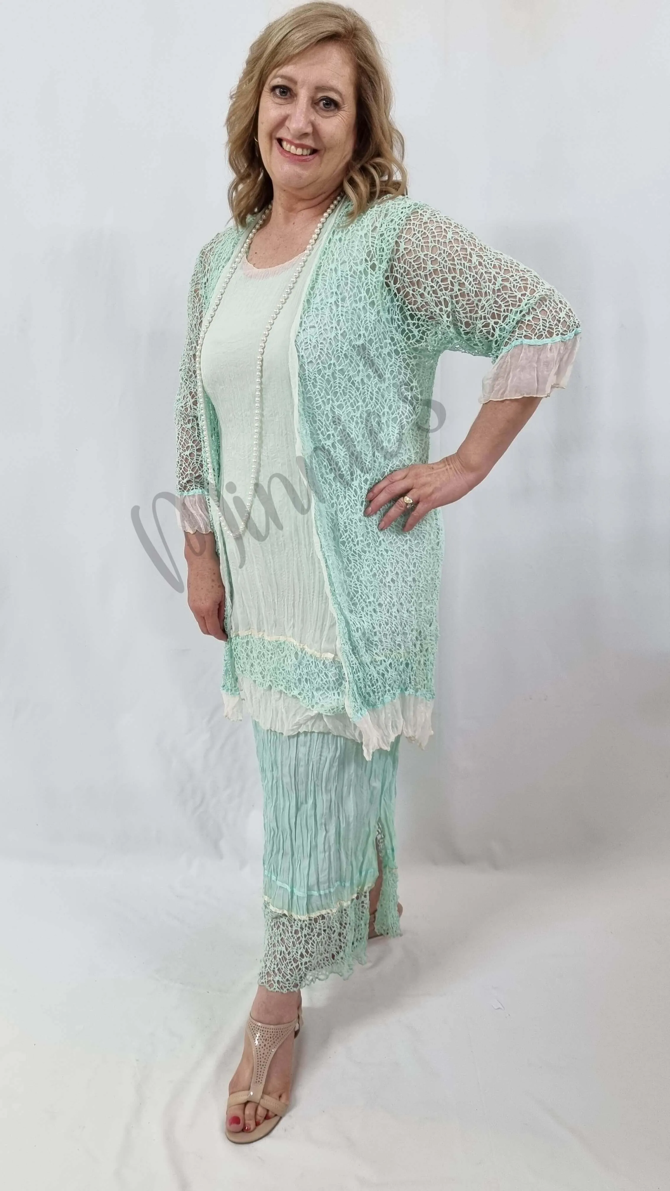 Mint Green 3-Piece Dress Set LR058