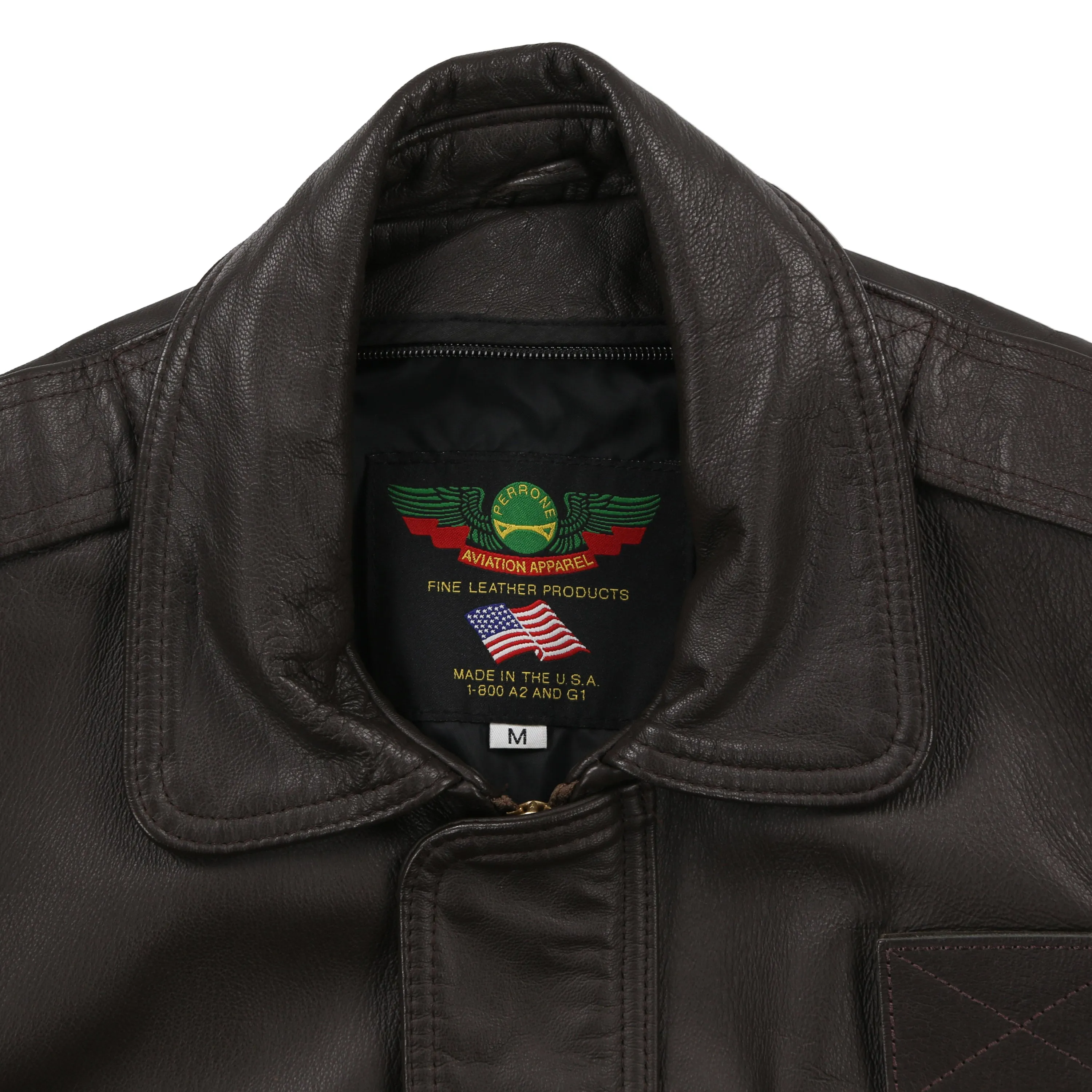 New Perrone Leather A-2 Flight Jacket