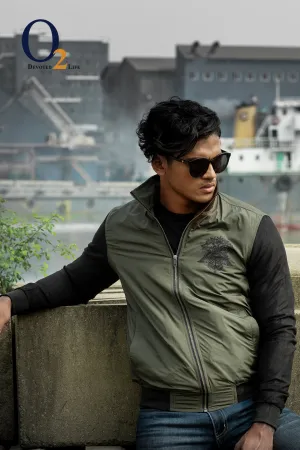 Olive Green Highneck Jacket