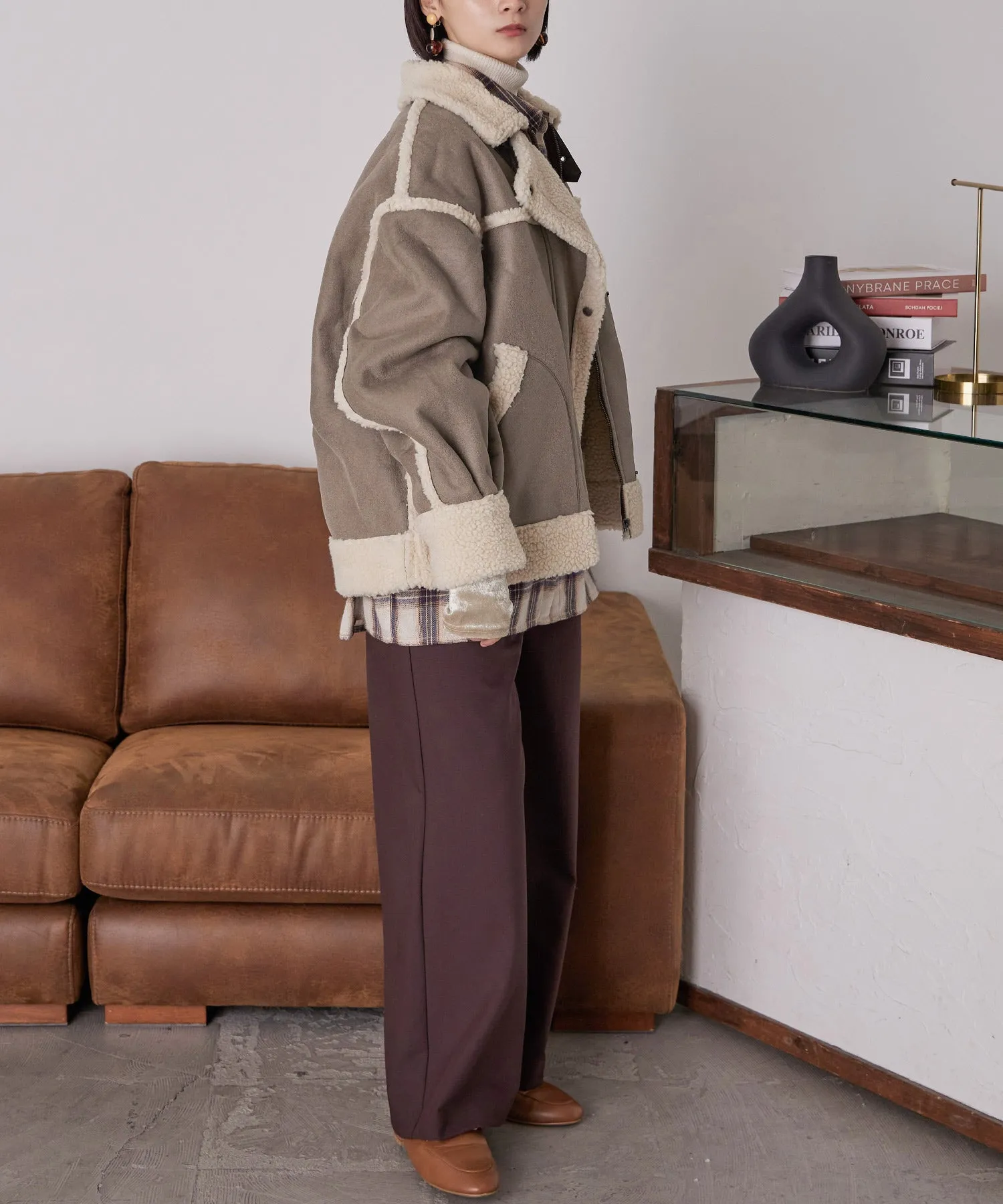 Oversize Boa Flight Jacket