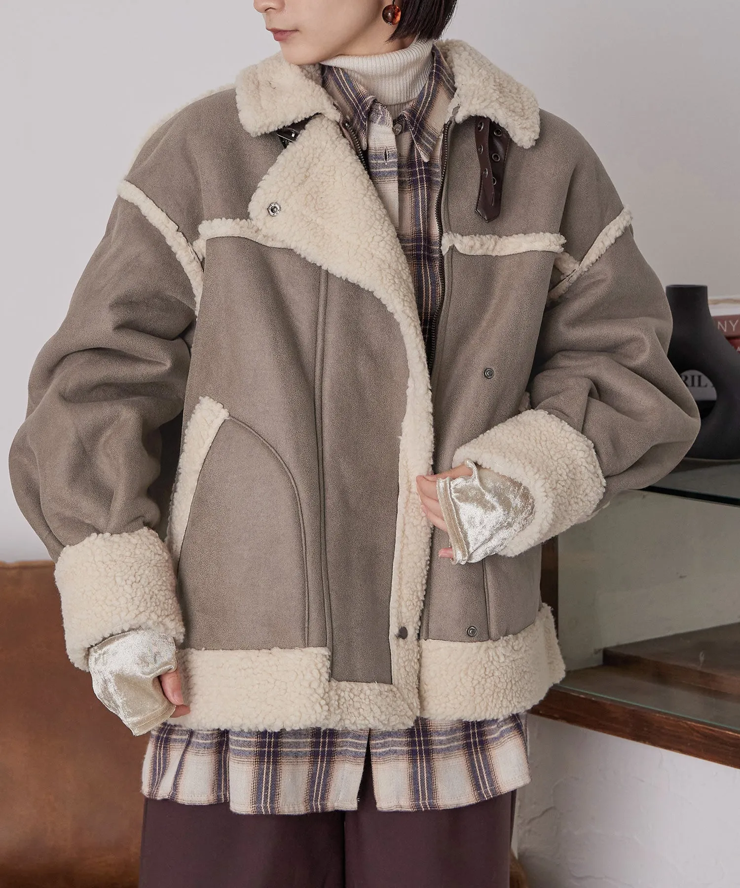 Oversize Boa Flight Jacket