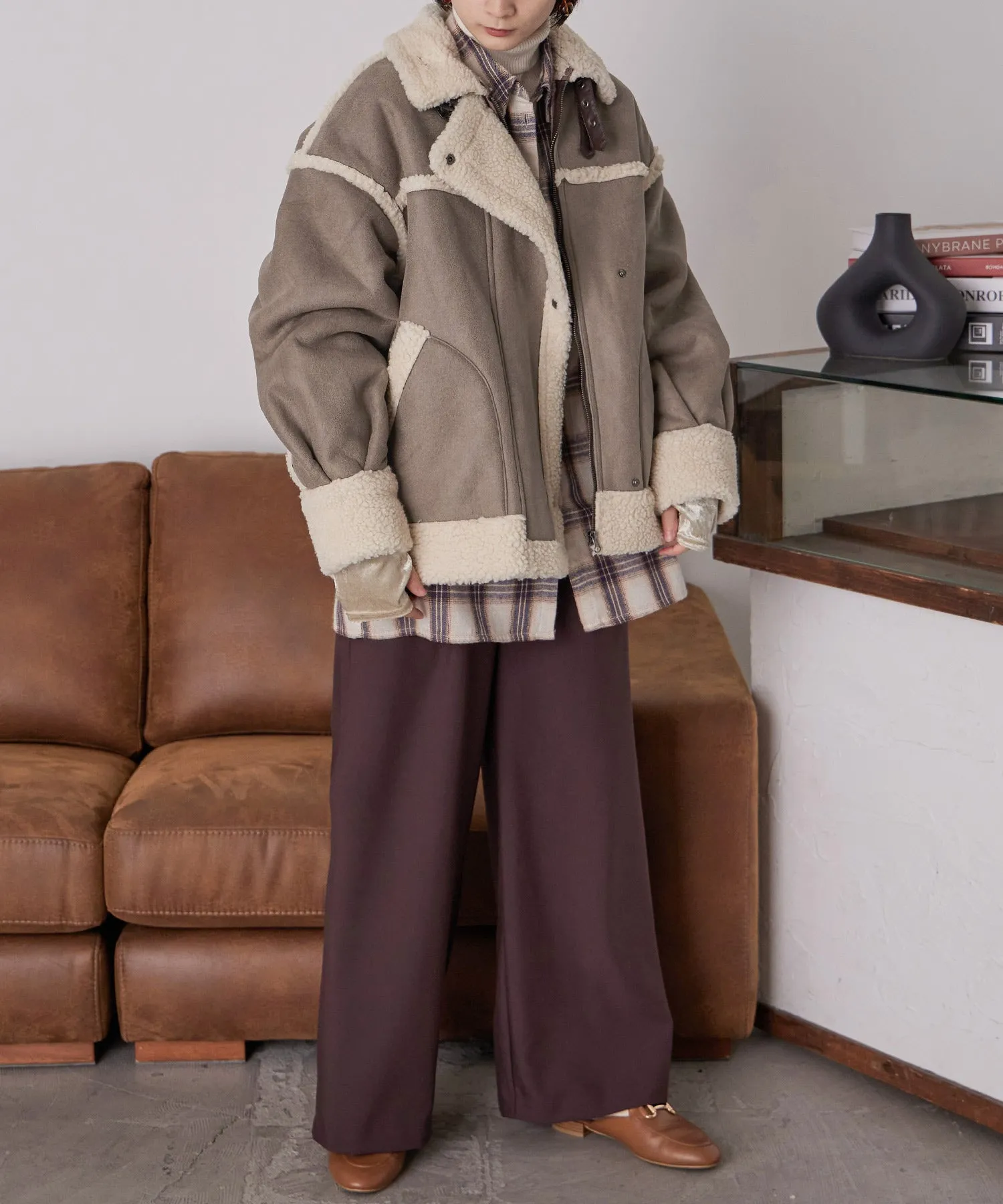 Oversize Boa Flight Jacket
