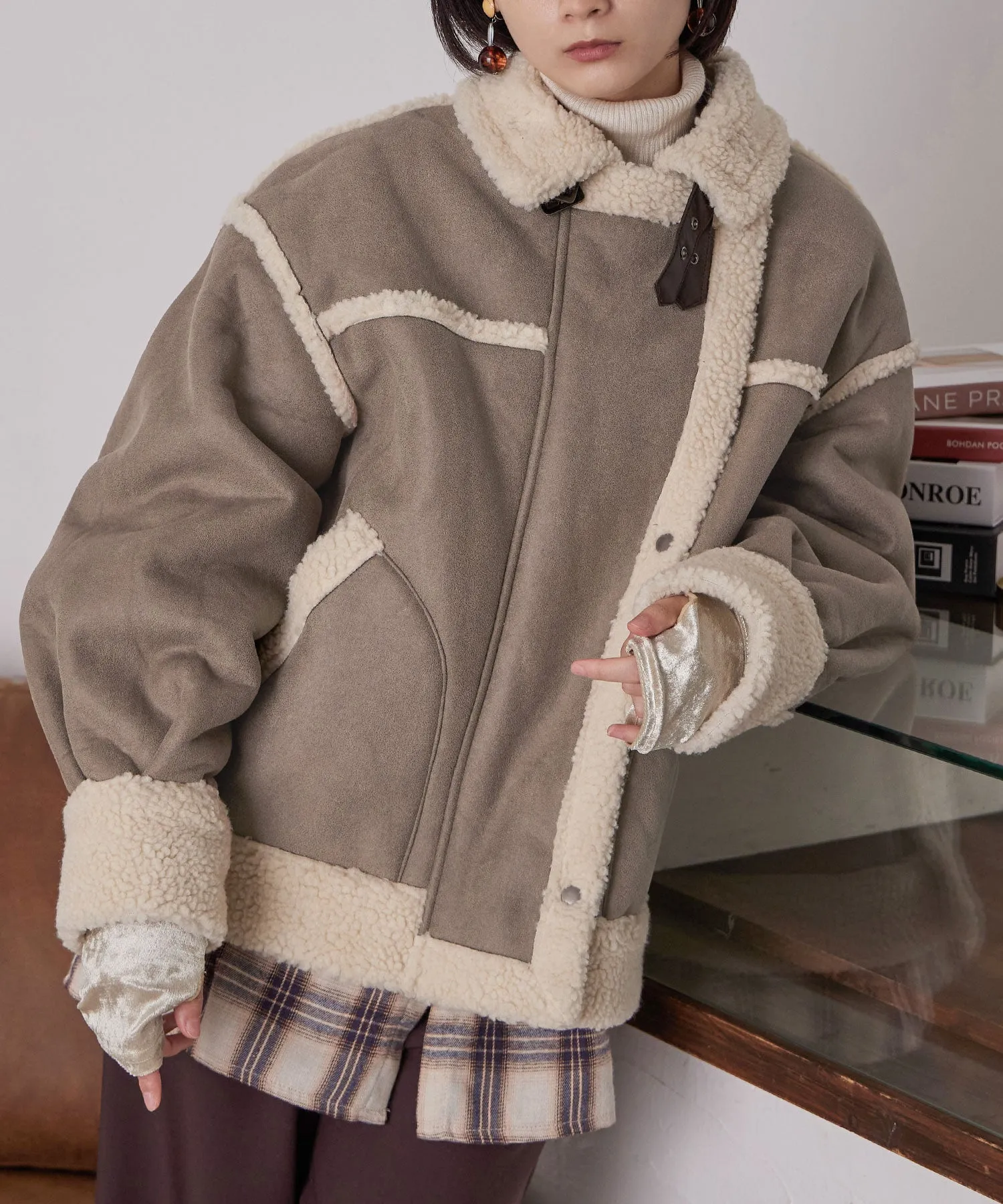 Oversize Boa Flight Jacket