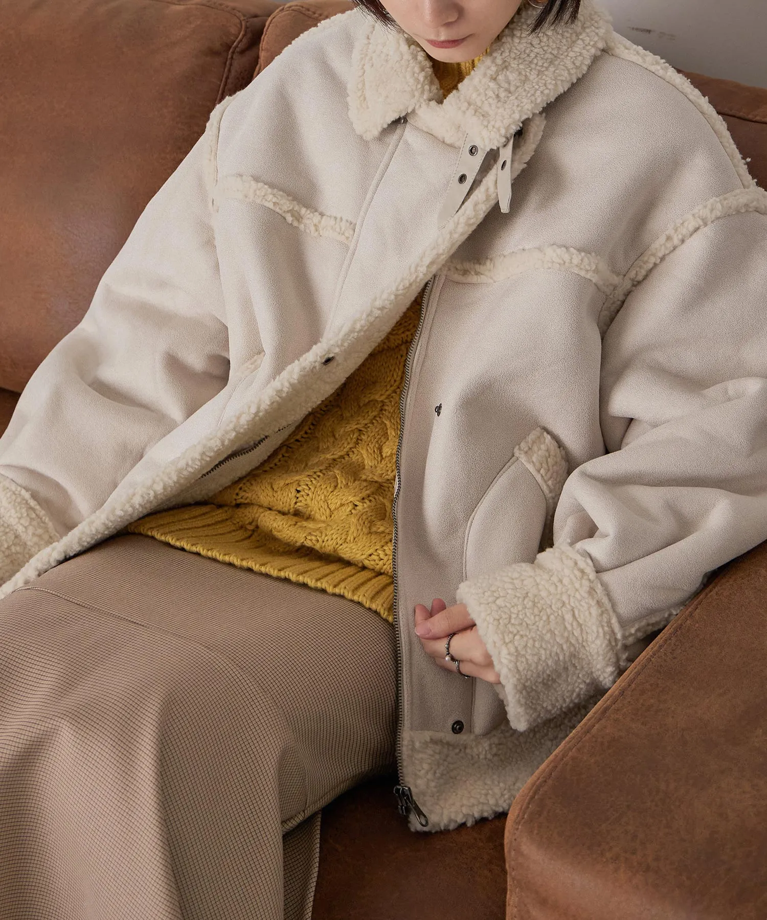 Oversize Boa Flight Jacket