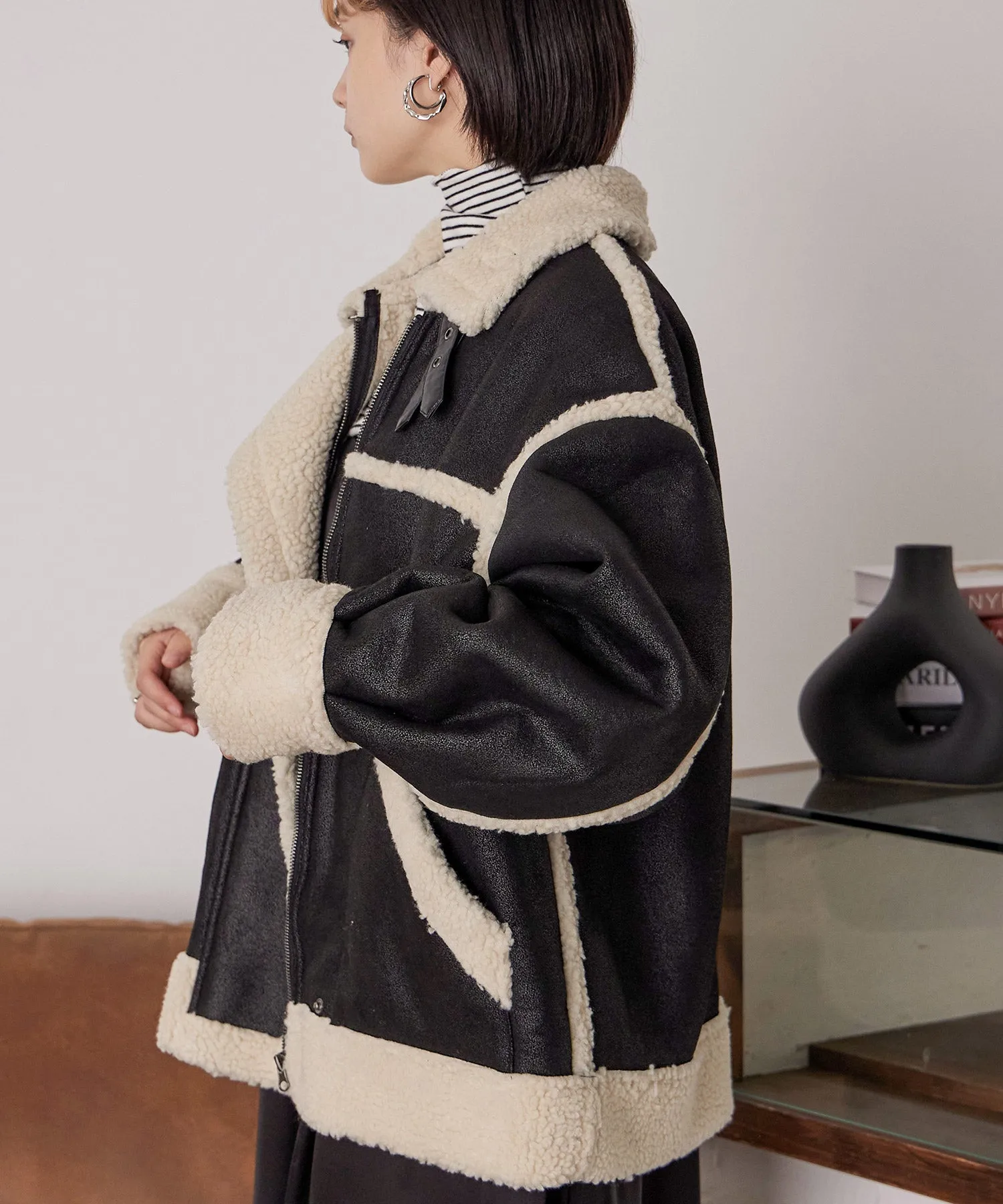 Oversize Boa Flight Jacket