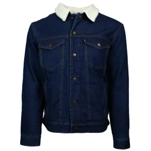 "Hooey Denim Jacket" Denim w/Cream Sherpa & Brown/ Tan Aztec Fleece Lining