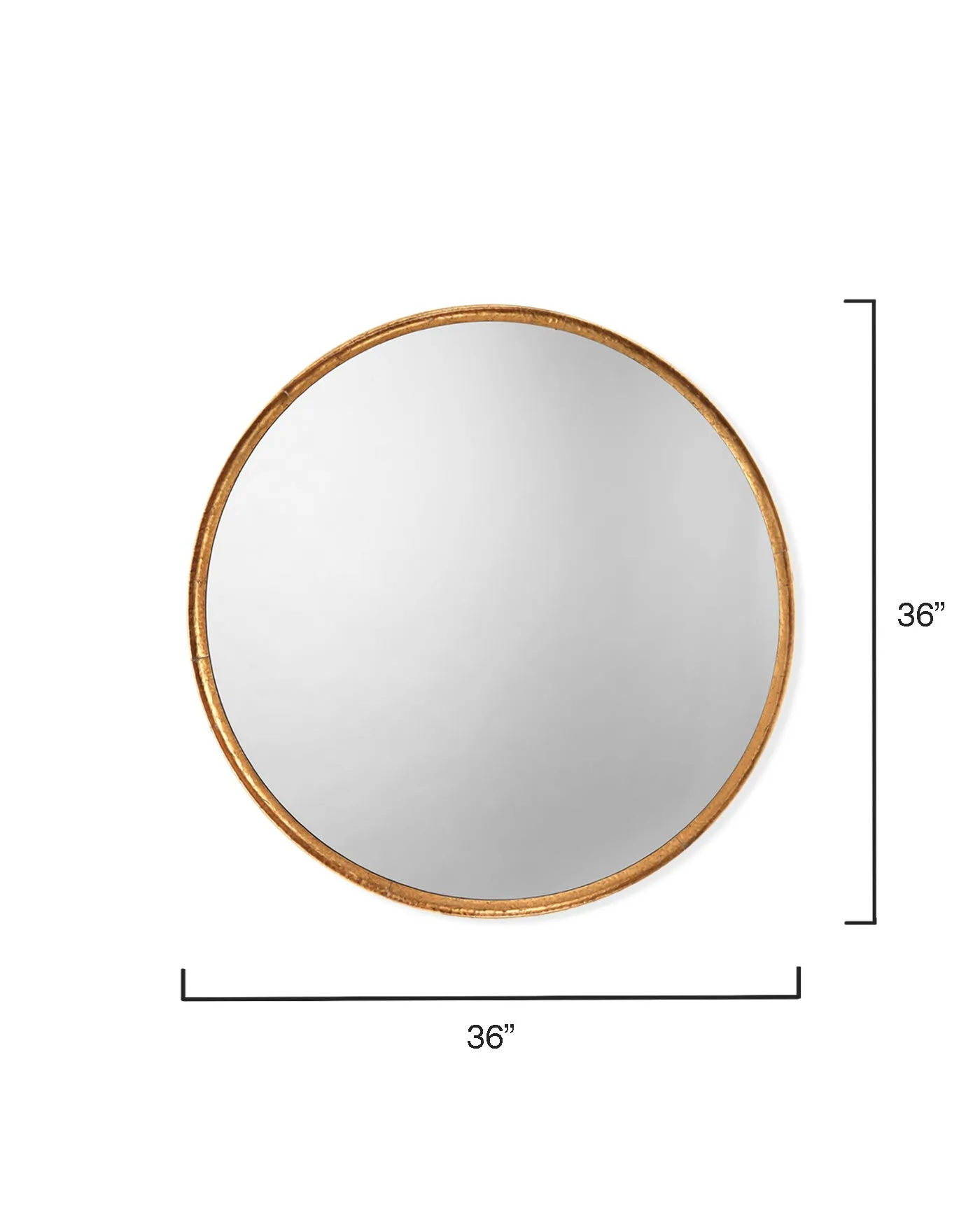 Refined Round Mirror Gold Leaf