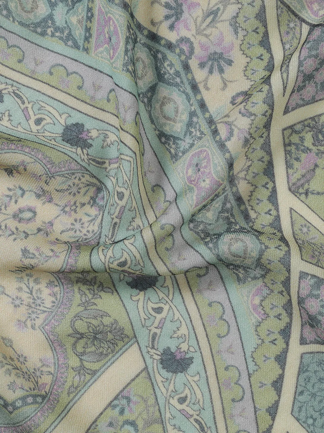 Regal Embrace Wool Lurex Printed Stole