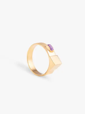 Ring Refined Brutalism Amethyst