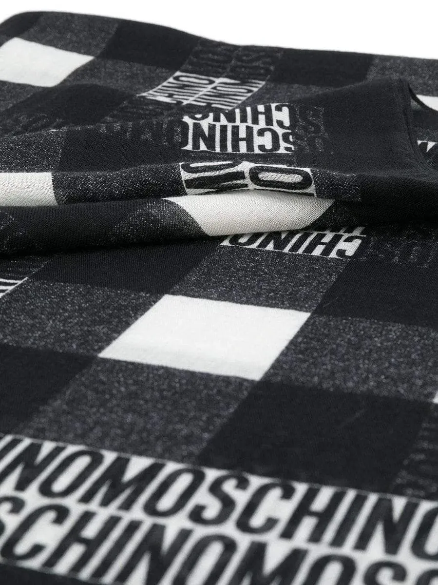 Sciarpa con stampa logo all-over