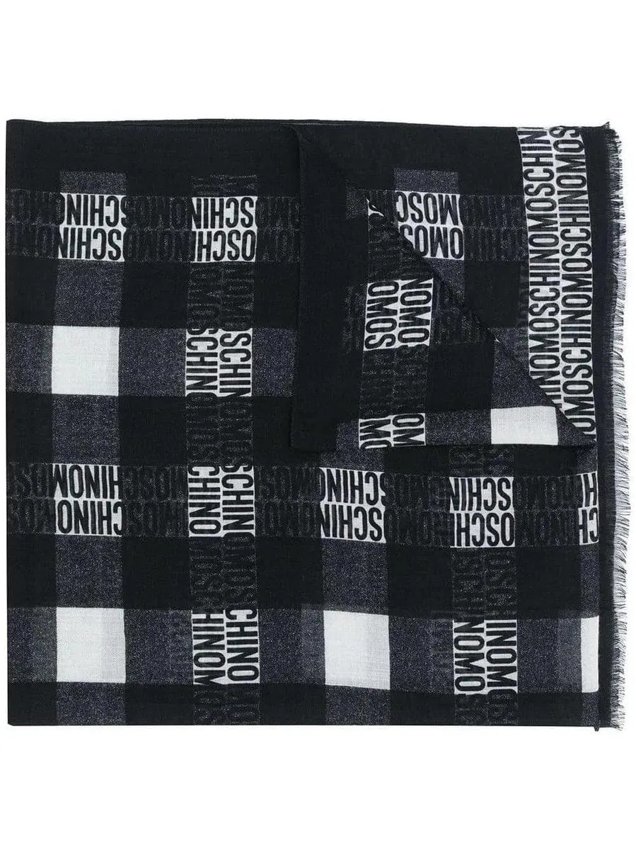 Sciarpa con stampa logo all-over