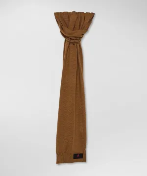 Sciarpa in tricot misto lana con fascetta portalogo