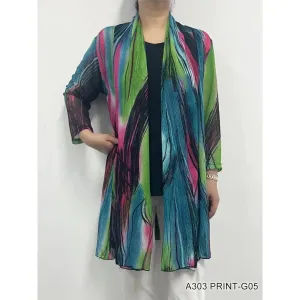 Sheer Cardigan -Spring Rainbows