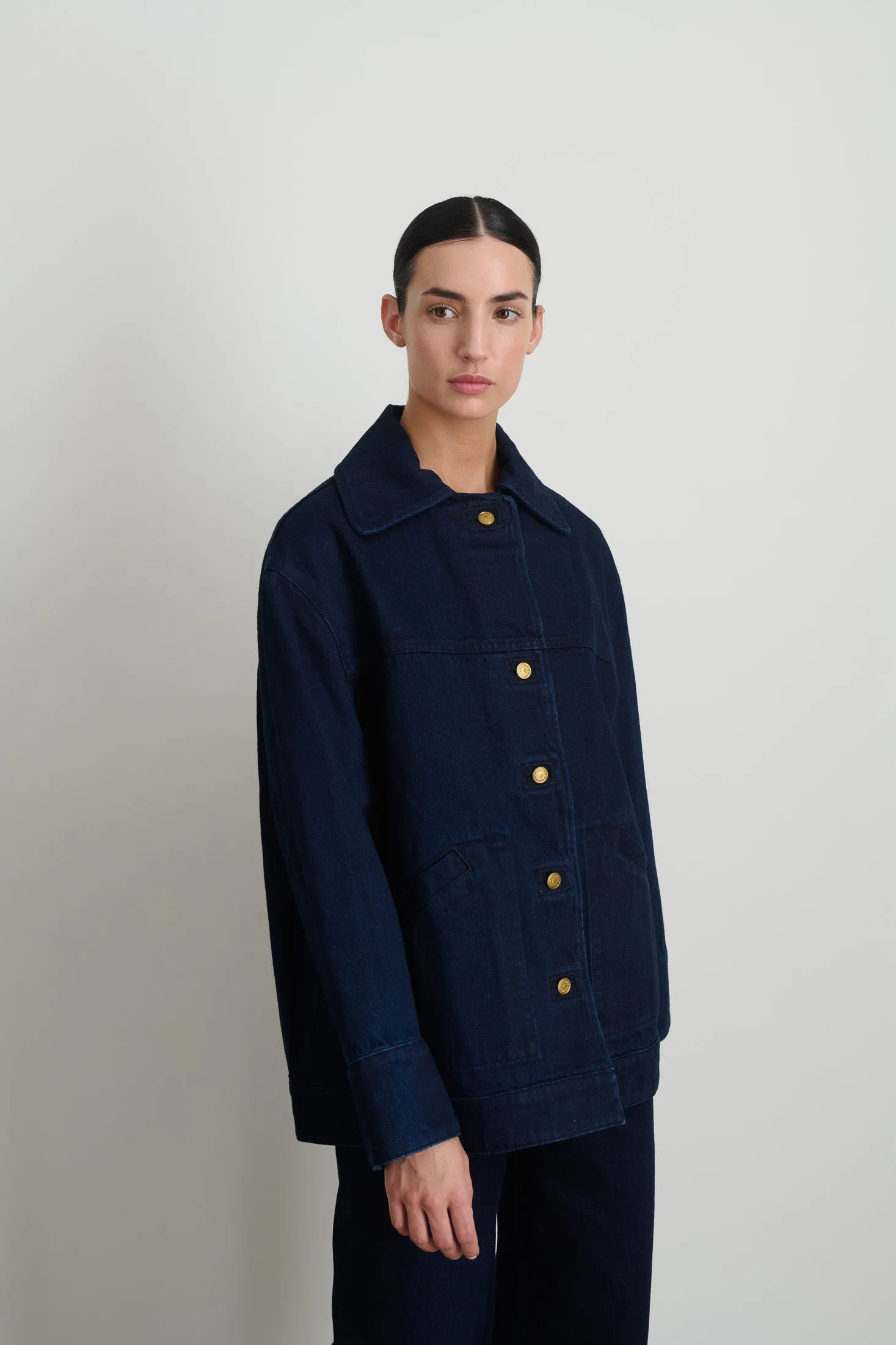 Stadium Jacket Indigo Rinse