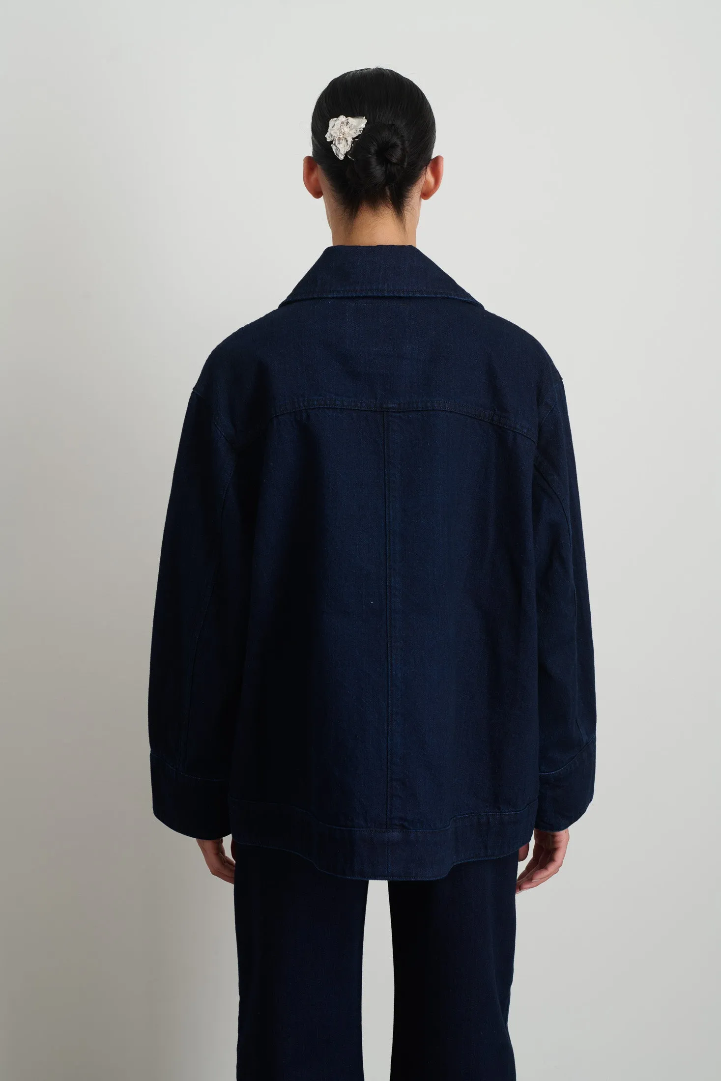 Stadium Jacket Indigo Rinse
