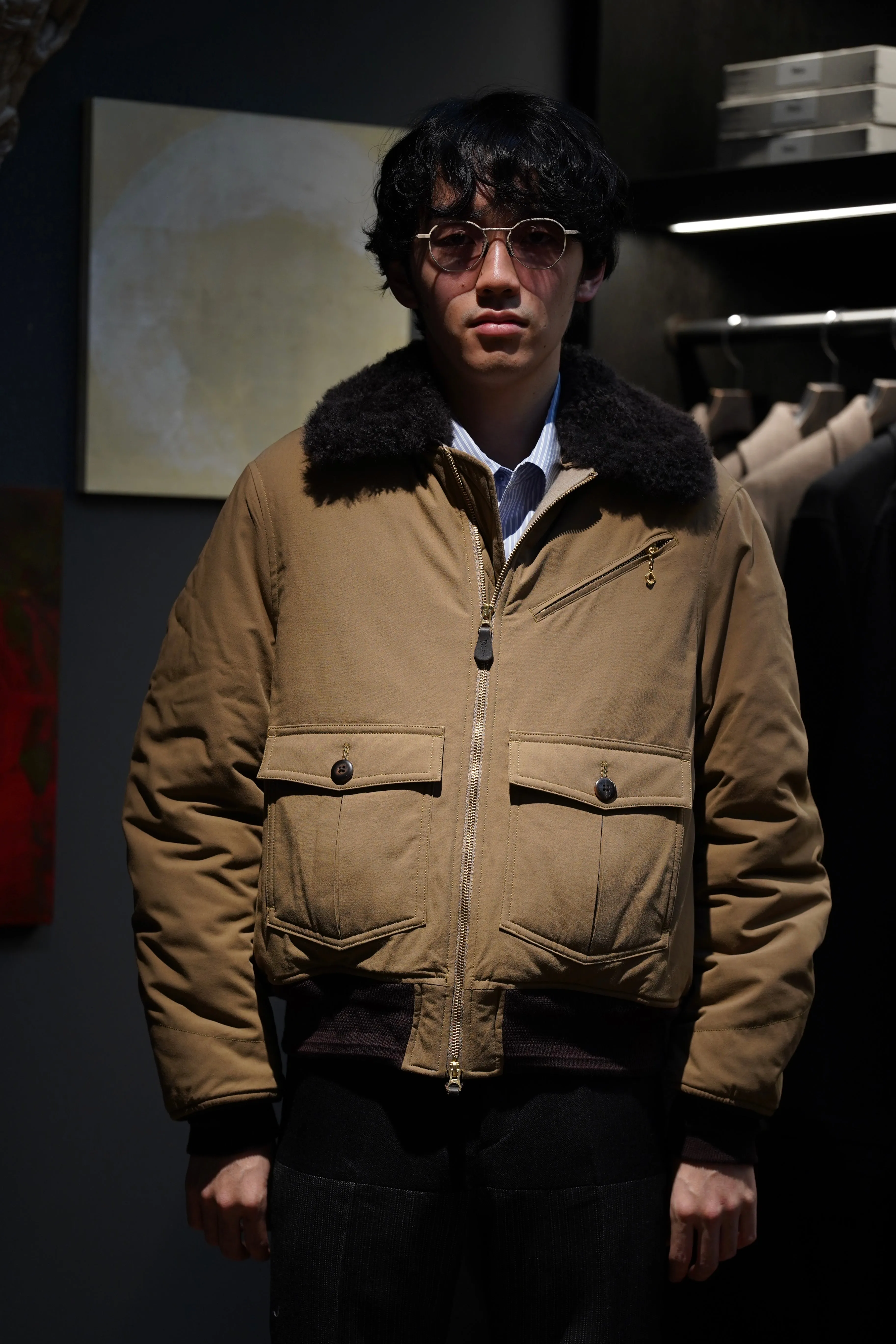 STEAF GLEAM FLIGHT JACKET (EARTH CAMEL)(EXCLUSIVE)