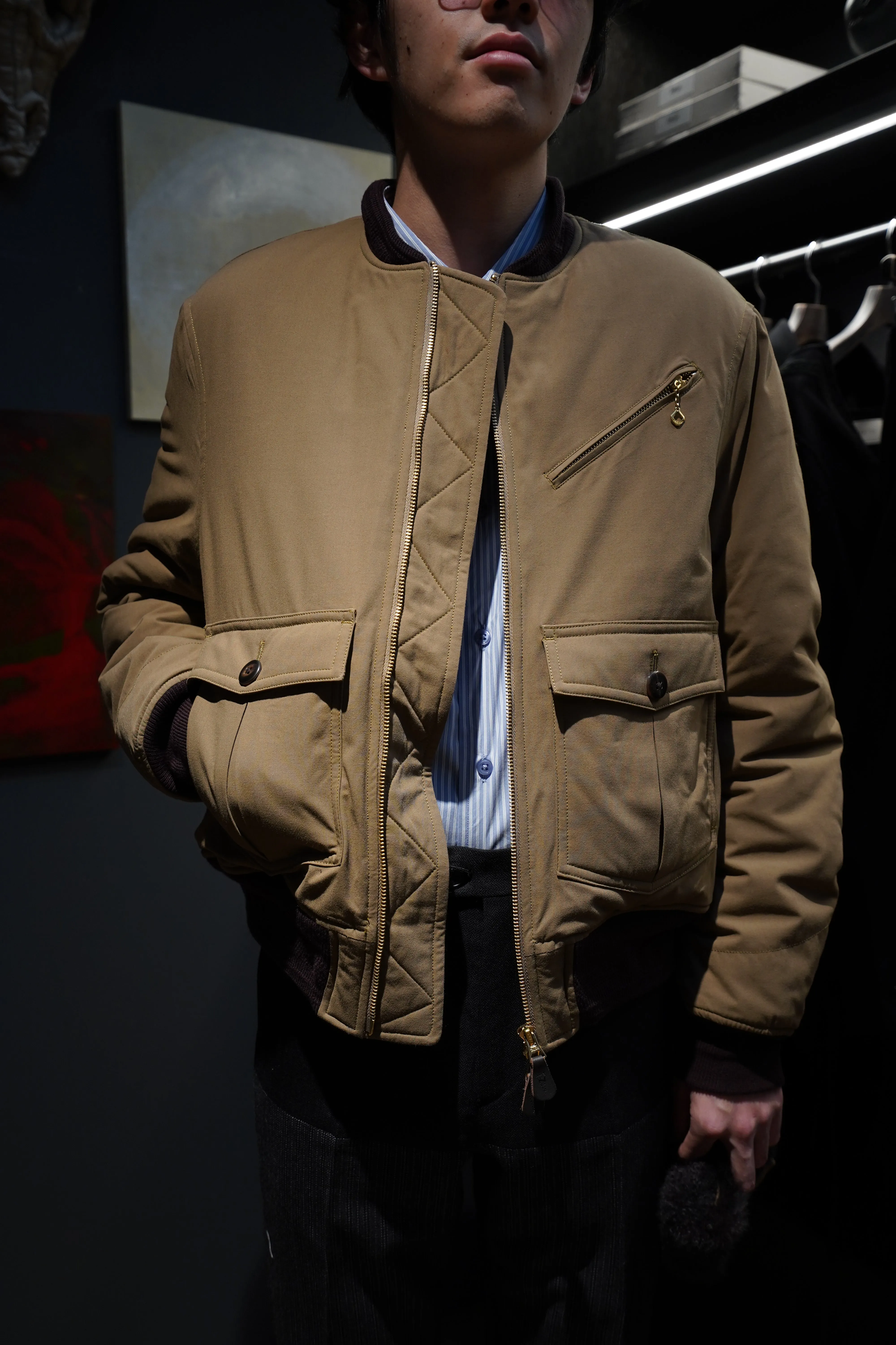 STEAF GLEAM FLIGHT JACKET (EARTH CAMEL)(EXCLUSIVE)