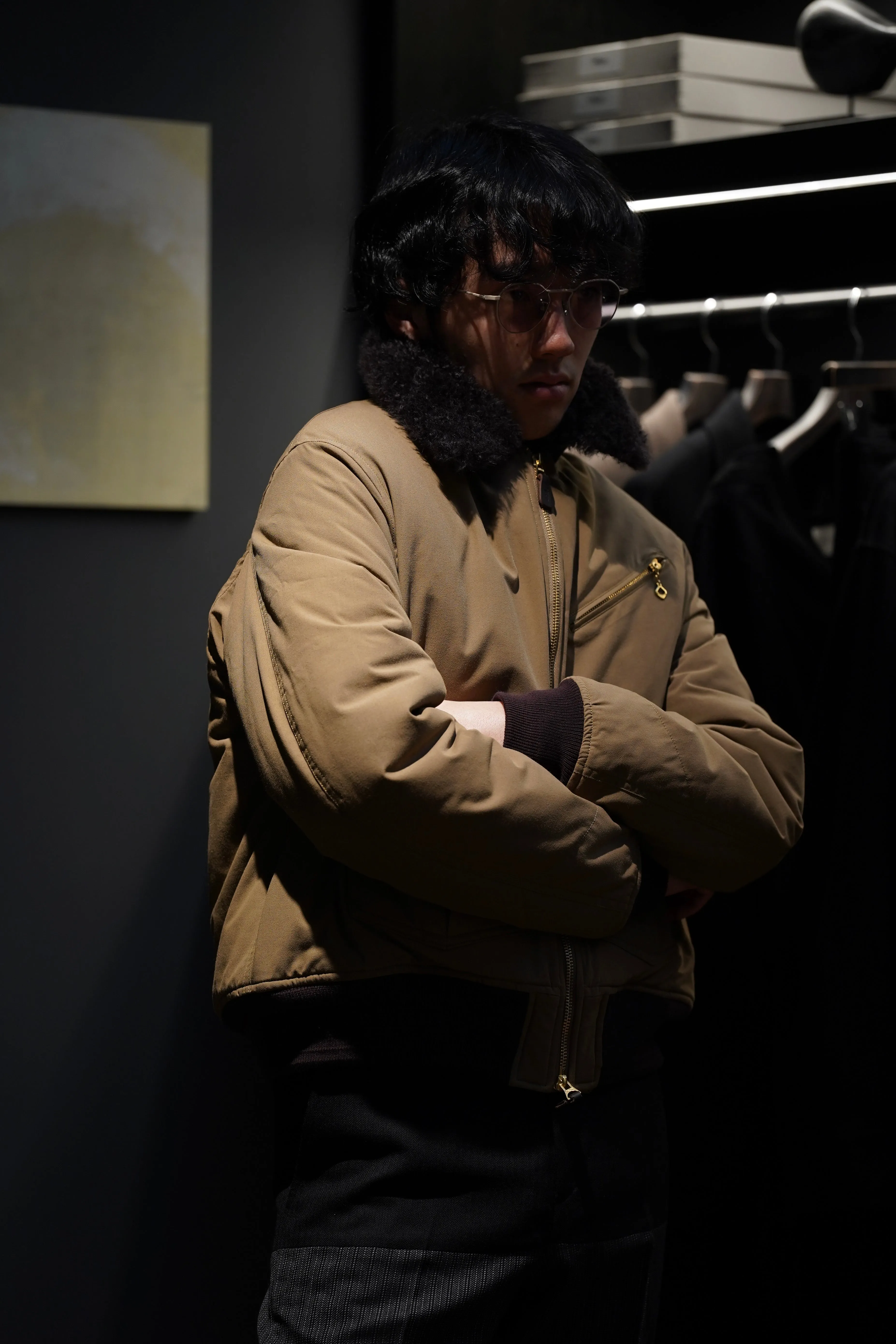 STEAF GLEAM FLIGHT JACKET (EARTH CAMEL)(EXCLUSIVE)