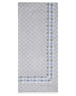 Stola in Misto Viscosa con Logo Eagle Jacquard