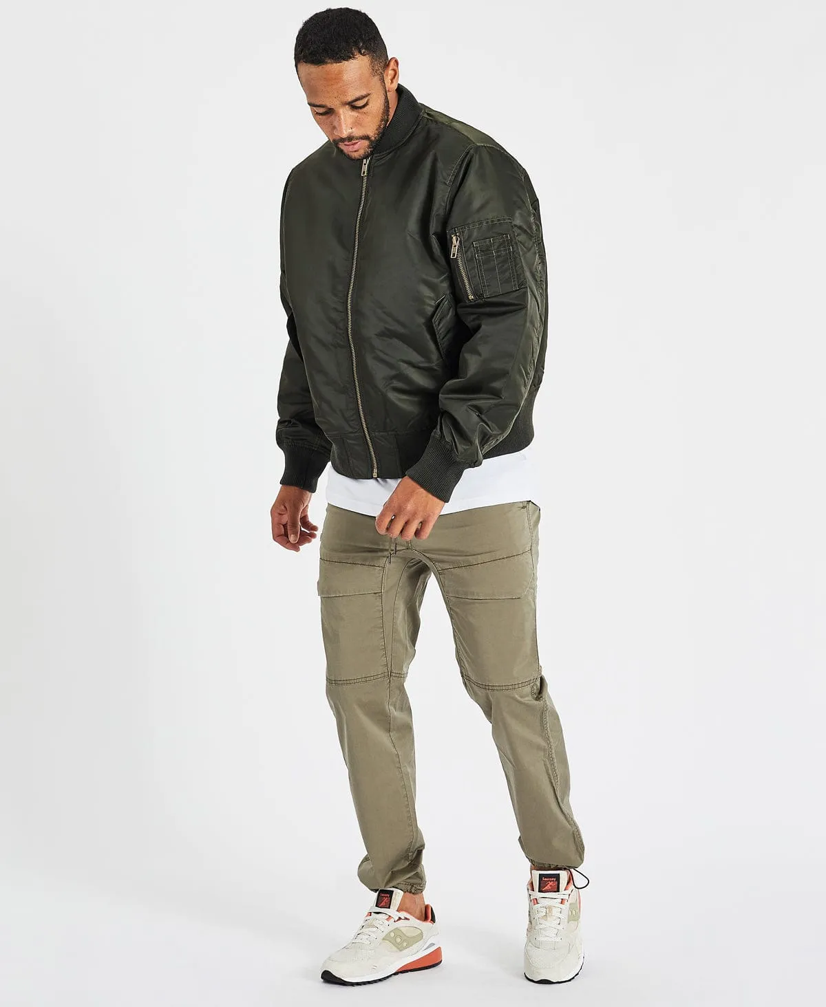 Thrills Union Bomber Jacket Oil Green