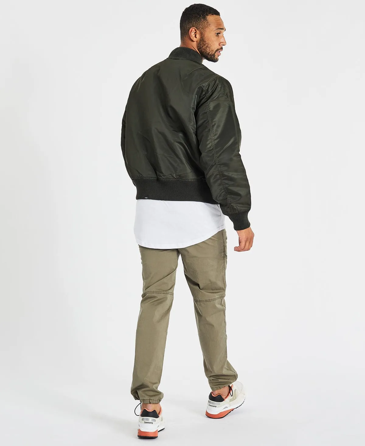 Thrills Union Bomber Jacket Oil Green