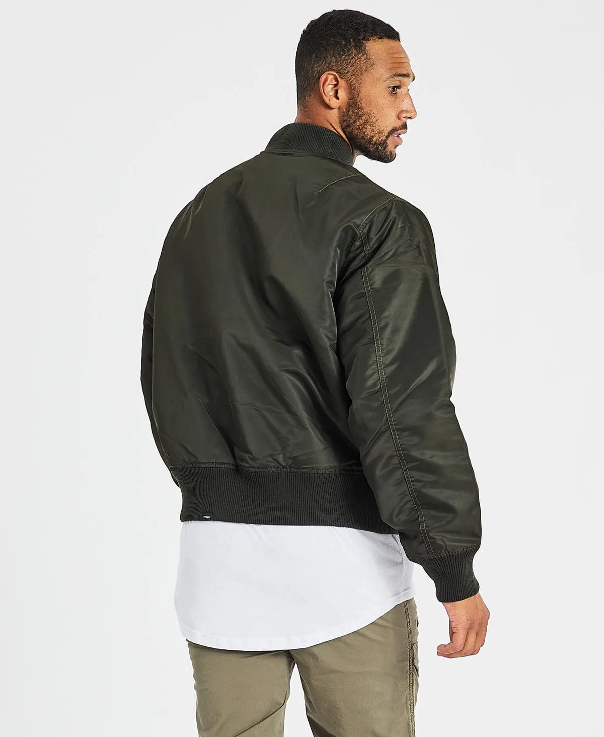 Thrills Union Bomber Jacket Oil Green