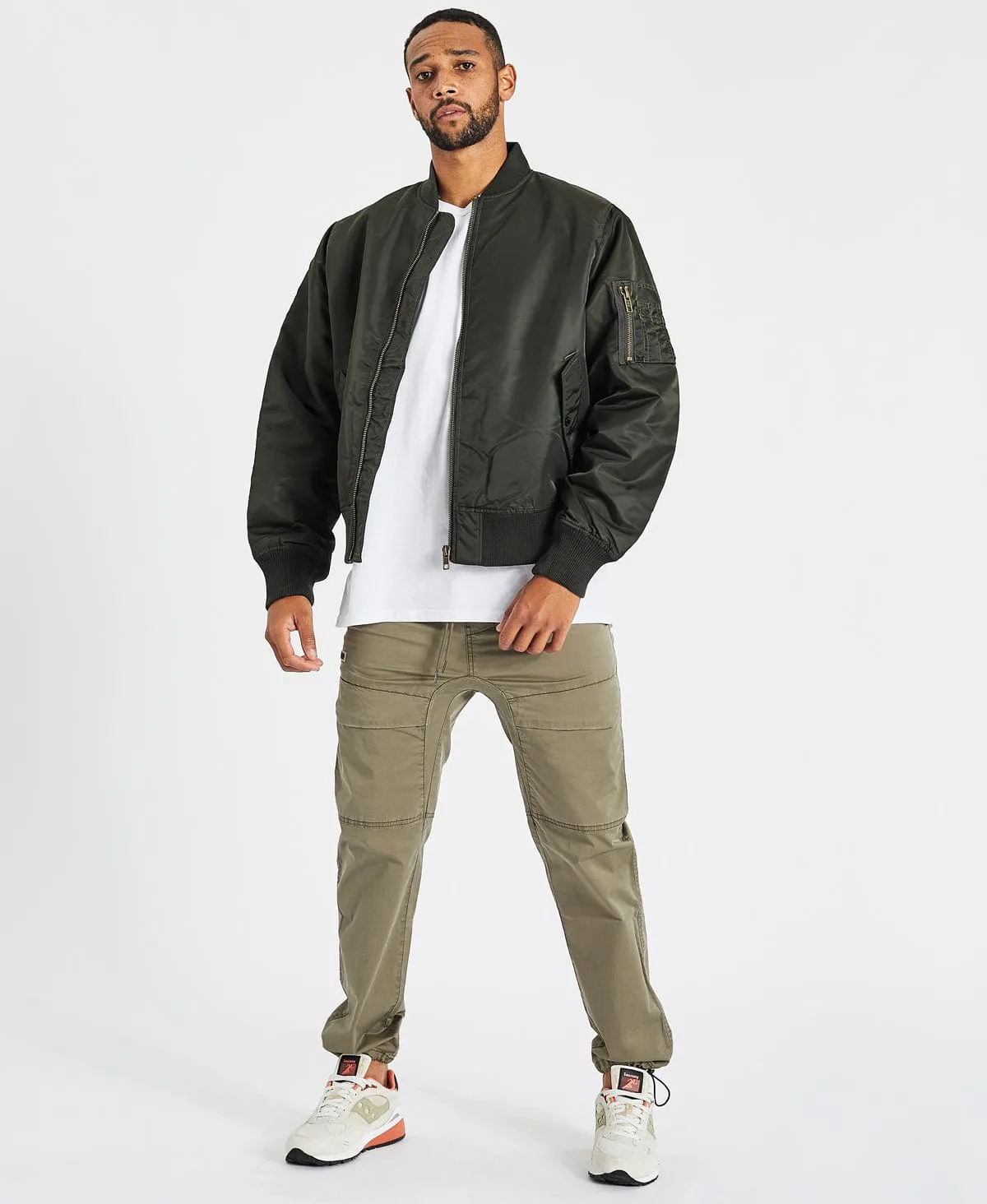 Thrills Union Bomber Jacket Oil Green